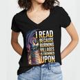 Reading Bookish Dragon Fantasy Women's Jersey Short Sleeve Deep V-Neck Tshirt Reading Bookish Dragon Fantasy Women's Jersey Short Sleeve Deep V-Neck Tshirt