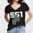 Retro Simme Moped Nostalgia Eastern Block Schwalbe Driver DDR Women's Jersey Short Sleeve Deep V-Neck Tshirt
