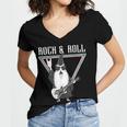 Rock & Roll Wizard Music Nostalgia Women's Jersey Short Sleeve Deep V-Neck Tshirt Rock & Roll Wizard Music Nostalgia Women's Jersey Short Sleeve Deep V-Neck Tshirt