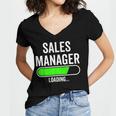 Sales Manager Loading Graduation Graduate New Job Women's Jersey Short Sleeve Deep V-Neck Tshirt