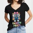 Sarcastic Little MISS SMARTY PANTS Graduation Alumni Game On Women's Jersey Short Sleeve Deep V-Neck Tshirt