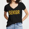 SEN18R Senior 2018 High School Graduation Party T-Shirt Women's Jersey Short Sleeve Deep V-Neck Tshirt