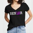 Senior 2018 TShirt Graduation Class Of 2018 Tee Shirt Women's Jersey Short Sleeve Deep V-Neck Tshirt