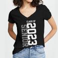 Senior 2023 Senior 23 Senior Class Of 2023 Graduation Done Women's Jersey Short Sleeve Deep V-Neck Tshirt