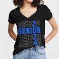 Senior 2024 Graphic Class Of 2024 Graduation Graphic Women's Jersey Short Sleeve Deep V-Neck Tshirt
