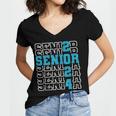 Senior 2024 Graduation Class Of 2024 Senior Boys Girls Women's Jersey Short Sleeve Deep V-Neck Tshirt