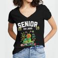 Senior 2025 Graduation Caterpillar For Kids Cute Coquette Women's Jersey Short Sleeve Deep V-Neck Tshirt