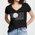 Senior 2025 Volleyball Mom High School Graduation Outfit Pro Women's Jersey Short Sleeve Deep V-Neck Tshirt