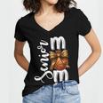 Senior Basketball Mom Class Of 2026 Player Graduation Grad Women's Jersey Short Sleeve Deep V-Neck Tshirt