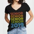 SENIOR CLASS 2019SHIRT High School Graduation Women's Jersey Short Sleeve Deep V-Neck Tshirt