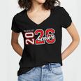 Senior Class Of 2026 Graduation Back To School Senior 26 Women's Jersey Short Sleeve Deep V-Neck Tshirt