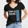 Senior Class Of 2026 Graduation 2026 Women's Jersey Short Sleeve Deep V-Neck Tshirt
