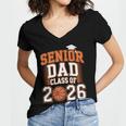 Senior Dad Class Of 2026 Graduate Basketball Graduation 2026 Women's Jersey Short Sleeve Deep V-Neck Tshirt