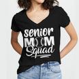 Senior Mom Squad Baseball Class Of 2023 Graduation Women's Jersey Short Sleeve Deep V-Neck Tshirt