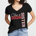 Senior Sister Class Of 2026 Proud Big Sis Graduation Family Women's Jersey Short Sleeve Deep V-Neck Tshirt