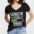 Senior Year Loading Please Wait Graduation Women's Jersey Short Sleeve Deep V-Neck Tshirt