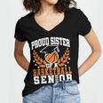Sister Class Of 2025 Senior Basketball Graduation Family Women's Jersey Short Sleeve Deep V-Neck Tshirt
