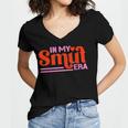 In My Smut Era Shirt Romance Novel Reader Book Reading Women's Jersey Short Sleeve Deep V-Neck Tshirt