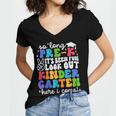 So Long Pre K Graduation Kindergarten Here I Come Kids 2024 Women's Jersey Short Sleeve Deep V-Neck Tshirt
