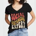 Social Distancing Expert Introvert Women's Jersey Short Sleeve Deep V-Neck Tshirt Social Distancing Expert Introvert Women's Jersey Short Sleeve Deep V-Neck Tshirt