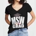 Social Work MSW Graduation Masters Degree Worker 2020 Women's Jersey Short Sleeve Deep V-Neck Tshirt
