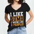 Sumo Wrestling Introvert Wrestler Sumotori Japanese Sport Women's Jersey Short Sleeve Deep V-Neck Tshirt Sumo Wrestling Introvert Wrestler Sumotori Japanese Sport Women's Jersey Short Sleeve Deep V-Neck Tshirt