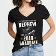 Super Proud Nephew Of A 2019 Graduate Shirt Graduation Women's Jersey Short Sleeve Deep V-Neck Tshirt