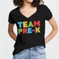 Team Pre-K Shirt Teacher Boy Girl Back To School Graduation Women's Jersey Short Sleeve Deep V-Neck Tshirt