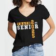 Track Senior Night Track Senior 2025 Graduation 8 Women's Jersey Short Sleeve Deep V-Neck Tshirt