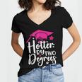 Two Degrees Hotter Graduation 2025 Diploma College Masters Women's Jersey Short Sleeve Deep V-Neck Tshirt