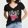 Vintage 90's Babe Party Back To 90s Cassette Nostalgia Women's Jersey Short Sleeve Deep V-Neck Tshirt