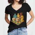 Vintage Board Game Art – Tabletop Nostalgia Women's Jersey Short Sleeve Deep V-Neck Tshirt Vintage Board Game Art – Tabletop Nostalgia Women's Jersey Short Sleeve Deep V-Neck Tshirt