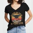 Vintage Class Of 2016 10 Years Later Reunion 10th Graduation Women's Jersey Short Sleeve Deep V-Neck Tshirt
