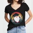 Vintage Graduation Gnome Women's Jersey Short Sleeve Deep V-Neck Tshirt