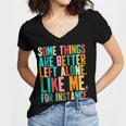 Vintage Some Things Are Better Left Alone Introverts Women's Jersey Short Sleeve Deep V-Neck Tshirt Vintage Some Things Are Better Left Alone Introverts Women's Jersey Short Sleeve Deep V-Neck Tshirt