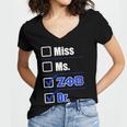 Zeta Phi Beta Doctor Graduation Zeta Phi Beta HBCU Doctor Women's Jersey Short Sleeve Deep V-Neck Tshirt