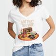 1970s 70s Reunion Nostalgia Memories Music School Grew Up Premium Tri-Blend Women's Jersey Short Sleeve Deep V-Neck Tshirt