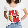 1986 Retro Roller Skate Vintage 80s Nostalgia Collector Women's Jersey Short Sleeve Deep V-Neck Tshirt