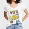 90s Nostalgia Retro Apparel 90'S Vibe Retro Women's Jersey Short Sleeve Deep V-Neck Tshirt 90s Nostalgia Retro Apparel 90'S Vibe Retro Women's Jersey Short Sleeve Deep V-Neck Tshirt
