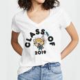 Aggretsuko Class Of 2019 Graduation Seniors Graduate Women's Jersey Short Sleeve Deep V-Neck Tshirt