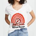 AntiSocial Worker Anti-Social Social Worker Introvert Women's Jersey Short Sleeve Deep V-Neck Tshirt AntiSocial Worker Anti-Social Social Worker Introvert Women's Jersey Short Sleeve Deep V-Neck Tshirt
