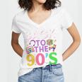 Back To The 90's Mixtape Era Nostalgia Retro 1990 90's Style Premium Tri-Blend Women's Jersey Short Sleeve Deep V-Neck Tshirt