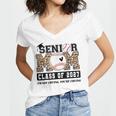 Baseball Senior Class Of 2027 Senior 2027 Graduation Women Women's Jersey Short Sleeve Deep V-Neck Tshirt