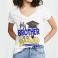 My Brother Is A Graduate Shirt Matching Family Graduation Women's Jersey Short Sleeve Deep V-Neck Tshirt