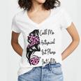 Call Me Antisocial But Please Don't Call Me Introvert Women's Jersey Short Sleeve Deep V-Neck Tshirt