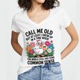 Call Me Old Seniors Nostalgia Retro Humor Casual Women's Jersey Short Sleeve Deep V-Neck Tshirt