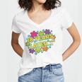 Cartoons Retro 18 Years Later Groovy Pop Art Nostalgia Women's Jersey Short Sleeve Deep V-Neck Tshirt Cartoons Retro 18 Years Later Groovy Pop Art Nostalgia Women's Jersey Short Sleeve Deep V-Neck Tshirt