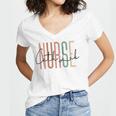 Cath Lab Nurse Catheter Laboratory Nurse Graduation Women's Jersey Short Sleeve Deep V-Neck Tshirt