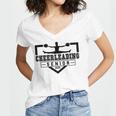 Cheerleading Senior Night Cheer Senior 2025 Graduation 30 Women's Jersey Short Sleeve Deep V-Neck Tshirt