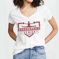 Cheerleading Senior Night Cheer Senior 2026 Graduation 69 Women's Jersey Short Sleeve Deep V-Neck Tshirt